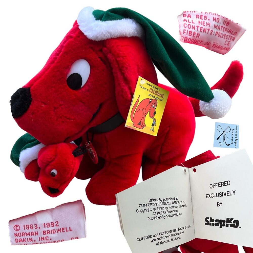 Dakin Clifford Santa Christmas 1992 Plush